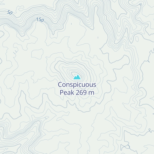 Map of Conspicuous Peak