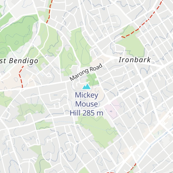 Map of Mickey Mouse Hill