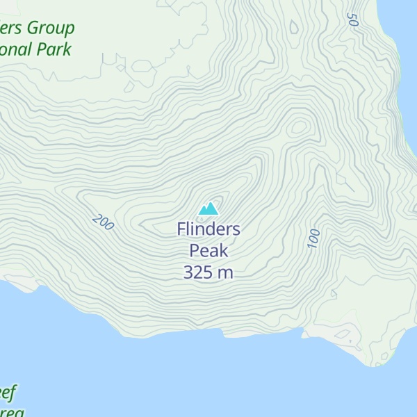 Map of Flinders Peak