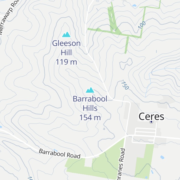 Map of Barrabool Hills