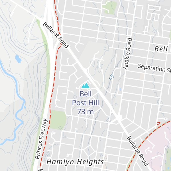 Map of Bell Post Hill