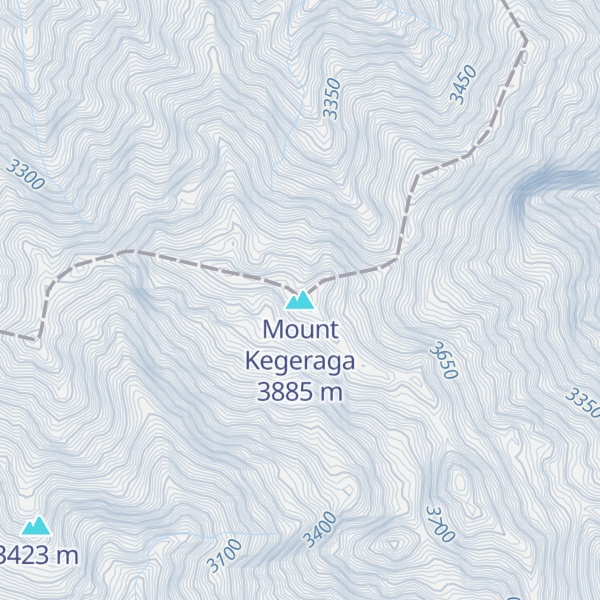 Map of Mount Kegeraga
