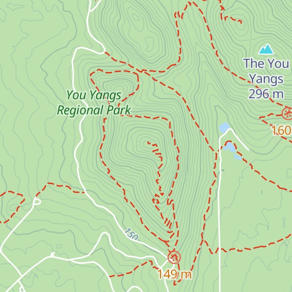 Map of Flinders Peak