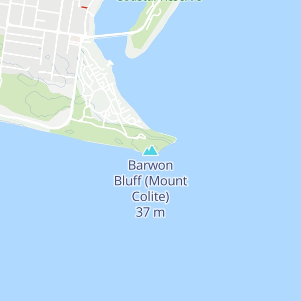 Map of Barwon Bluff (Mount Colite)