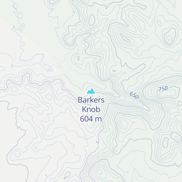 Map of Barkers Knob
