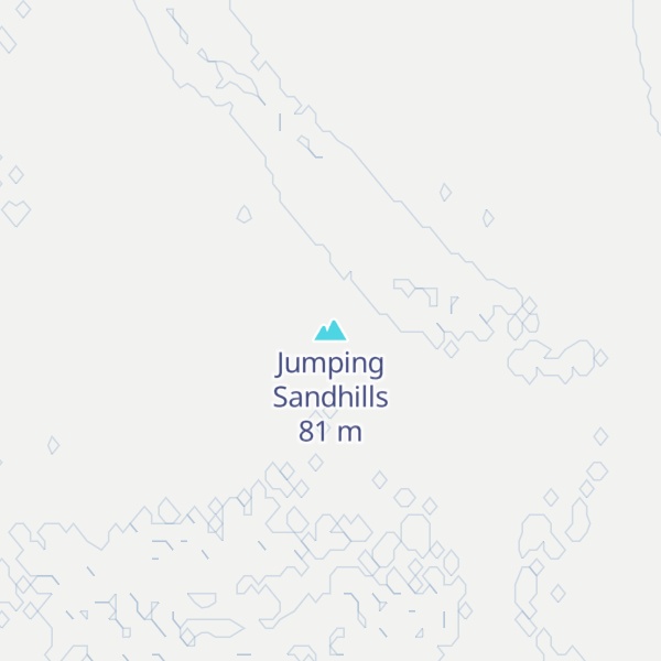 Map of Jumping Sandhills