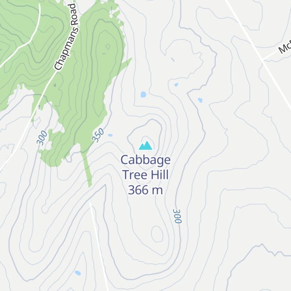 Map of Cabbage Tree Hill