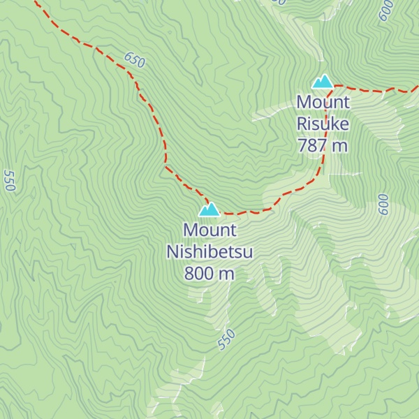 Map of Mount Nishibetsu