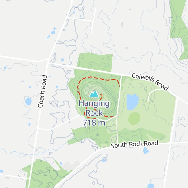 Map of Hanging Rock