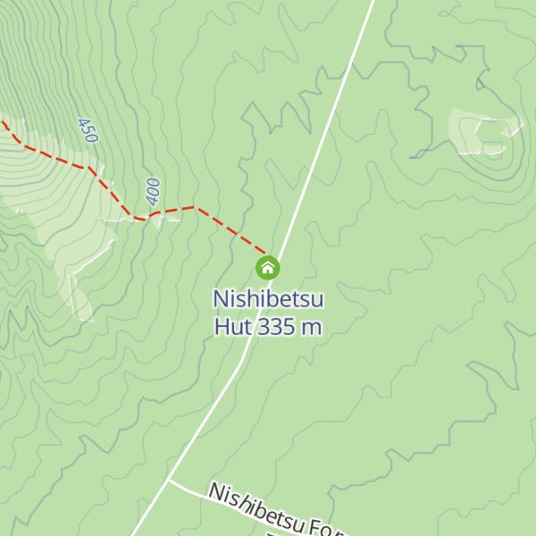 Map of Nishibetsu Hut