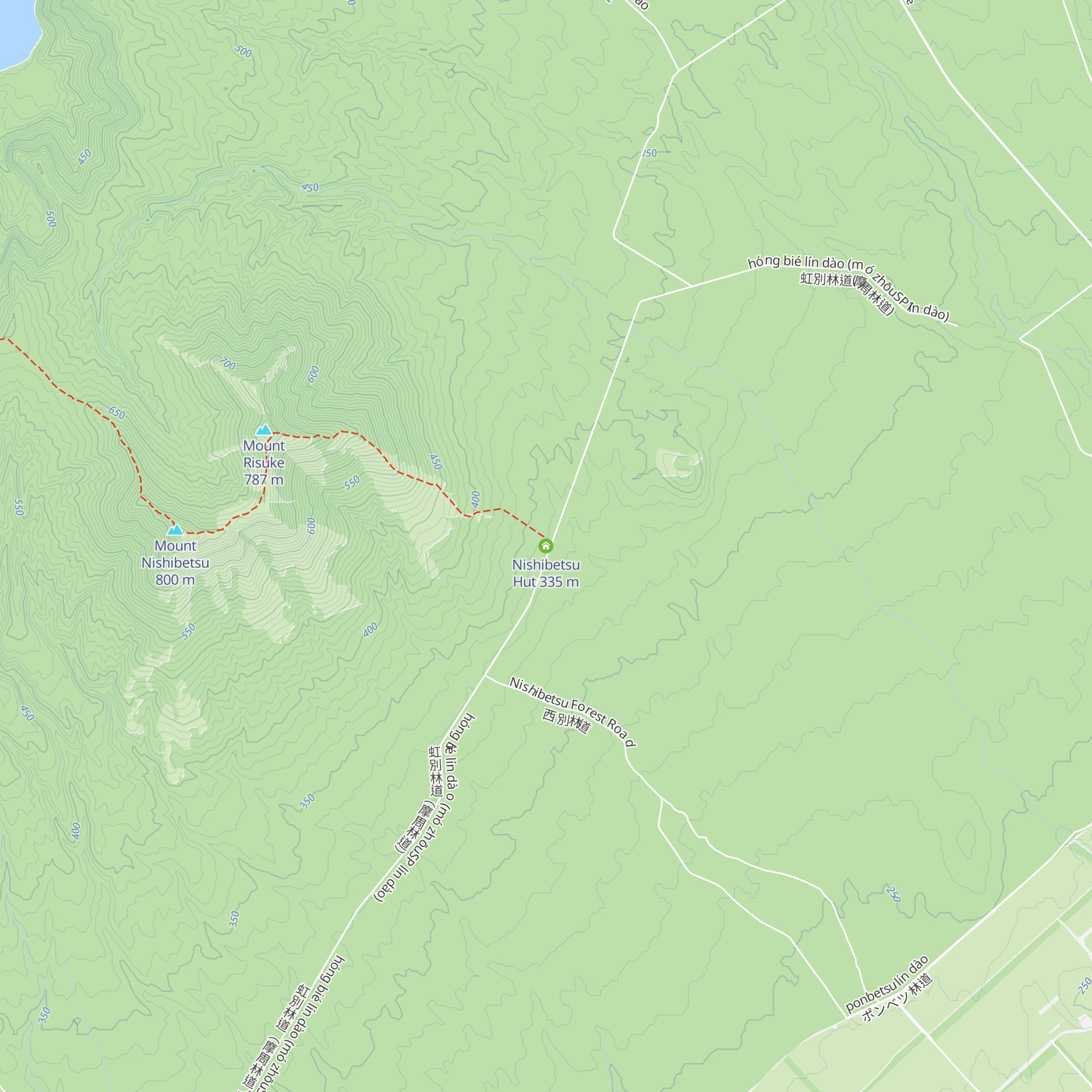 Nishibetsu Hut map
