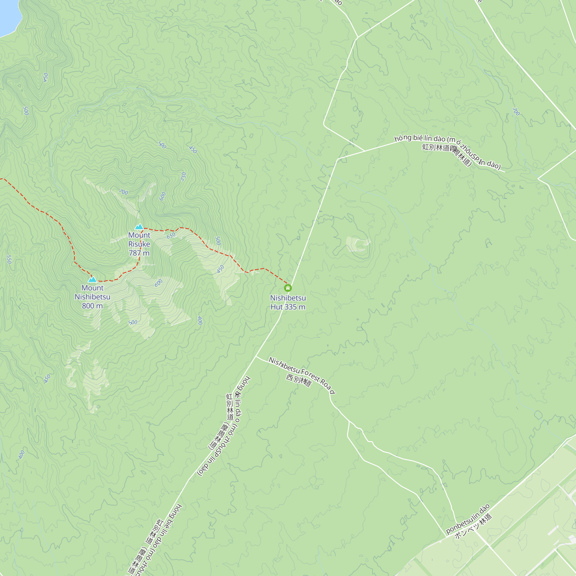 Nishibetsu Hut map