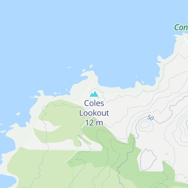 Map of Coles Lookout