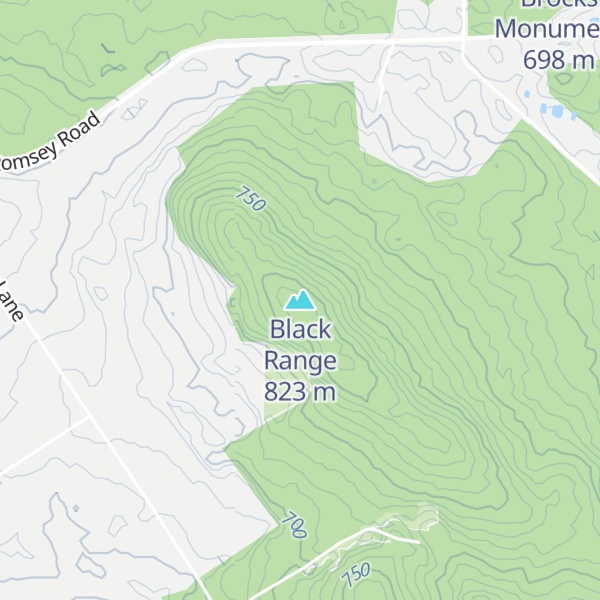 Map of Black Range
