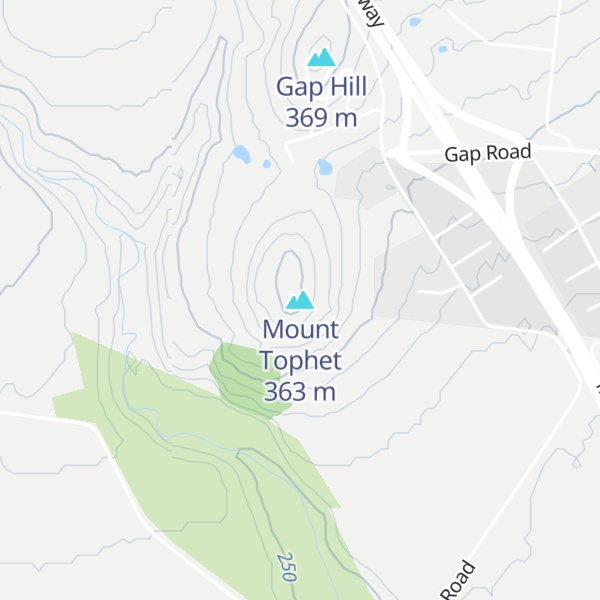 Map of Mount Tophet