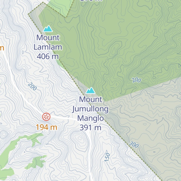 Map of Mount Jumullong Manglo