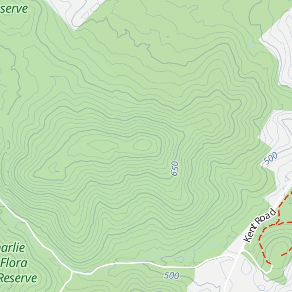 Map of Mount Charlie