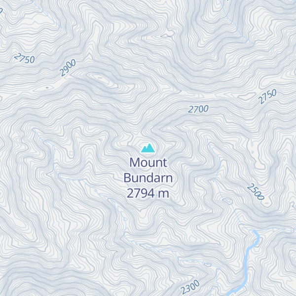 Map of Mount Bundarn