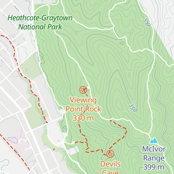 Map of Viewing Rock Lookout