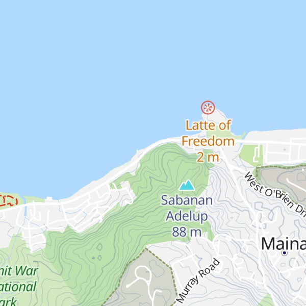 Map of Chorrito Cliff