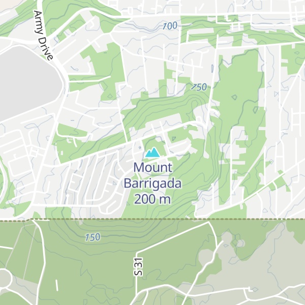 Map of Mount Barrigada