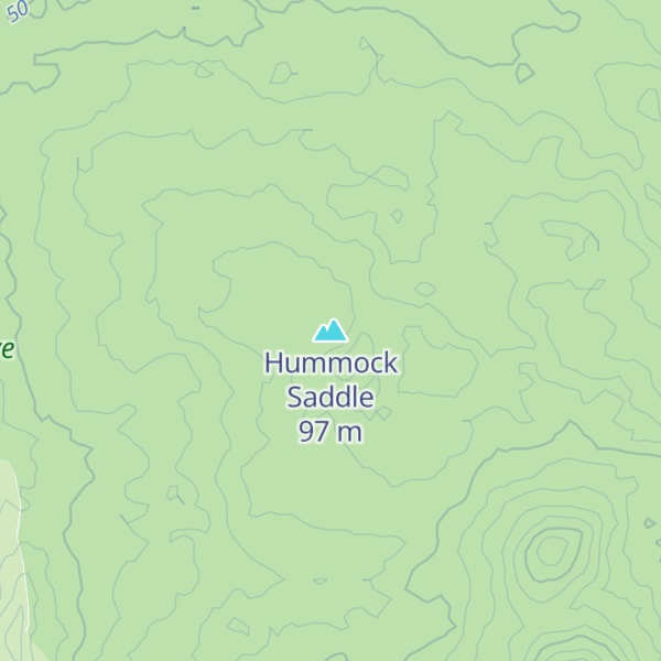 Map of Hummock Saddle