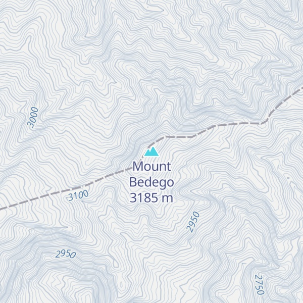 Map of Mount Bedego