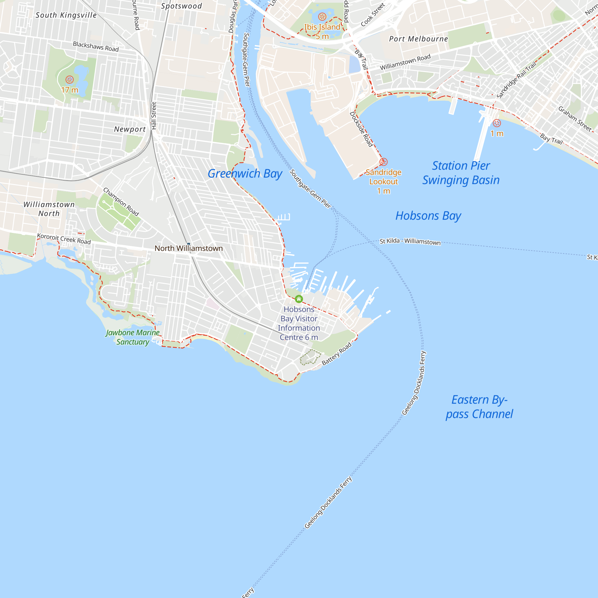 Hobsons Bay Visitor Information Centre map