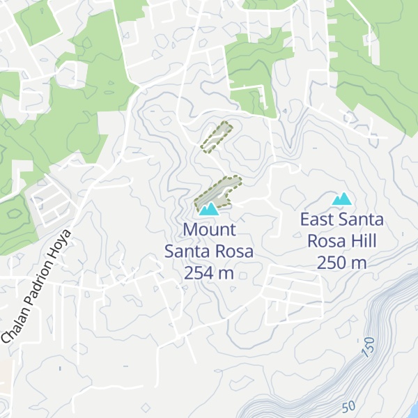 Map of Mount Santa Rosa