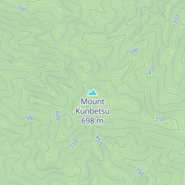 Map of Mount Kunbetsu