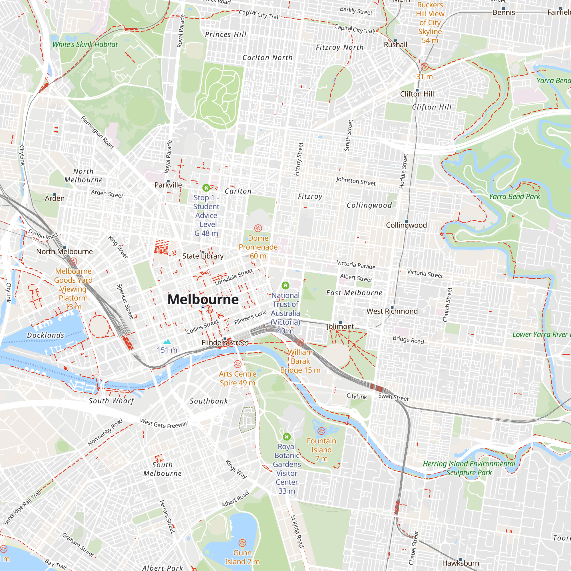 National Trust of Australia (Victoria) map