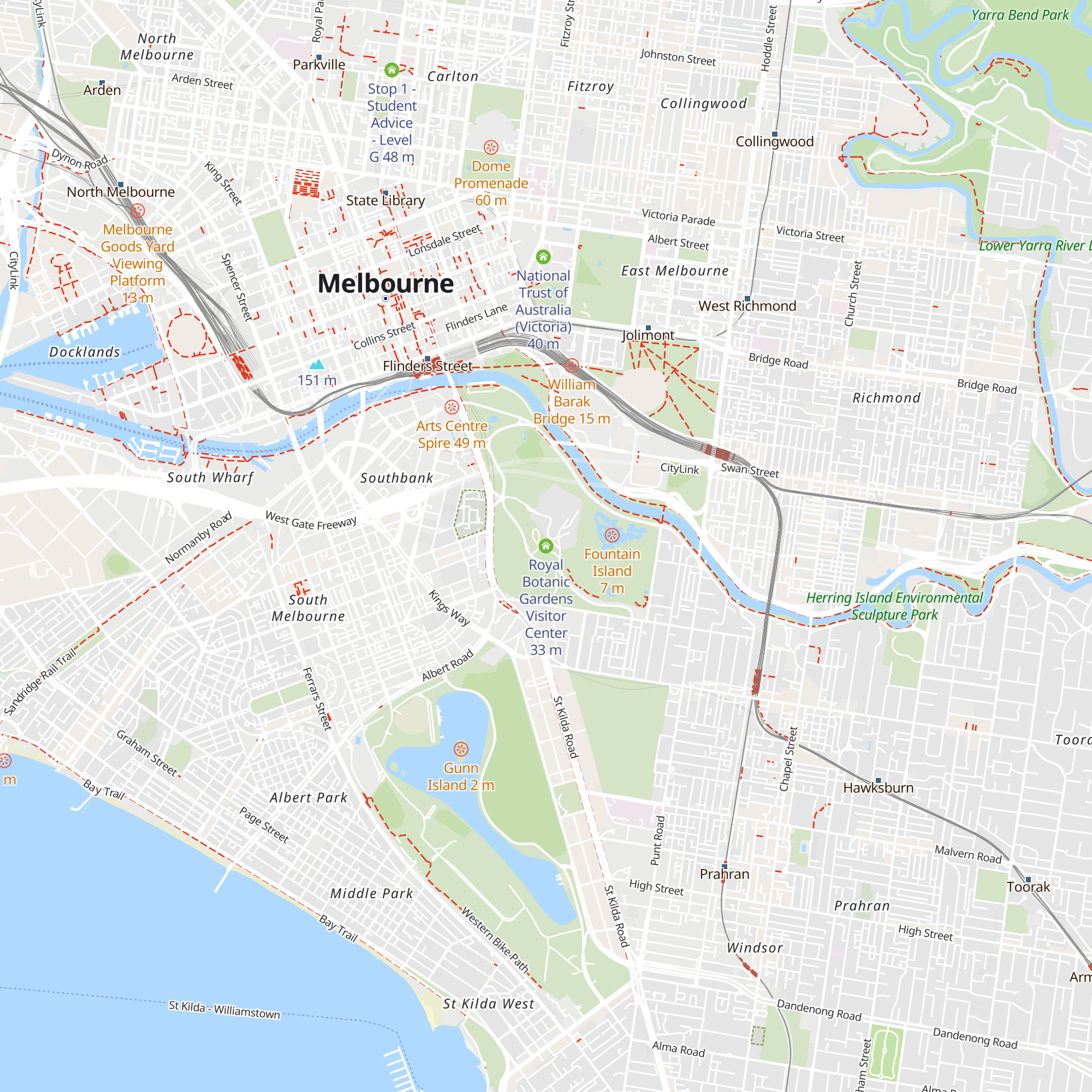 Royal Botanic Gardens Visitor Center map