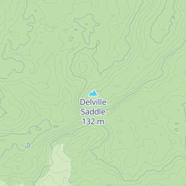 Map of Delville Saddle