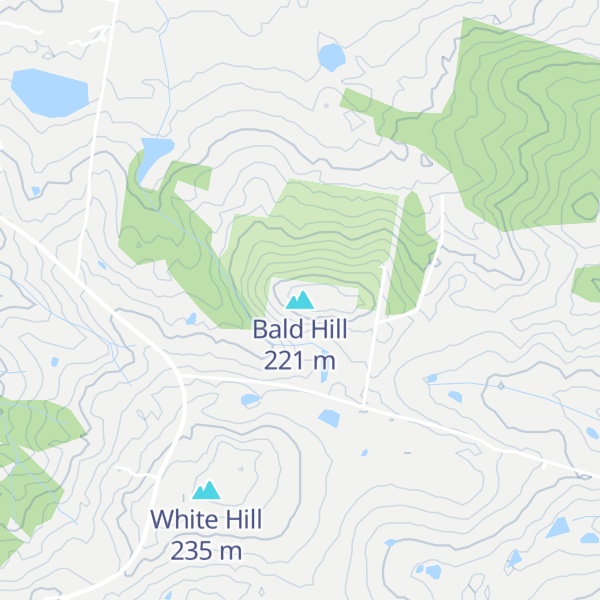 Map of Bald Hill