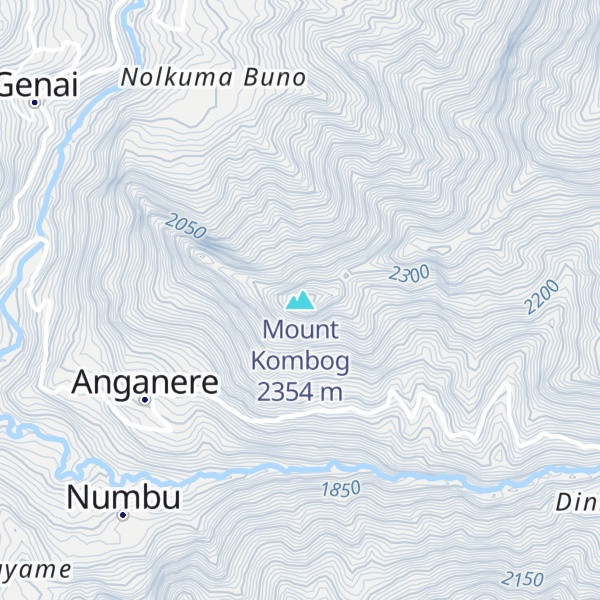 Map of Mount Kombog