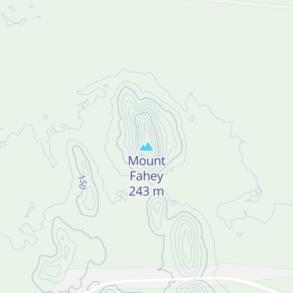 Map of Mount Fahey