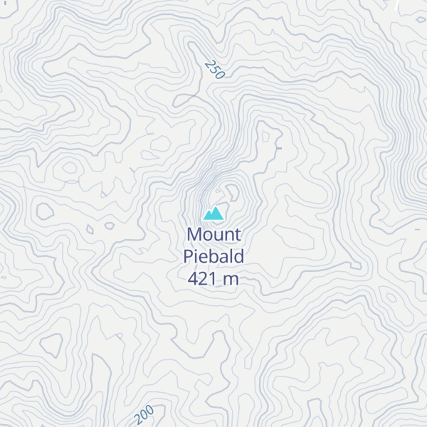 Map of Mount Piebald