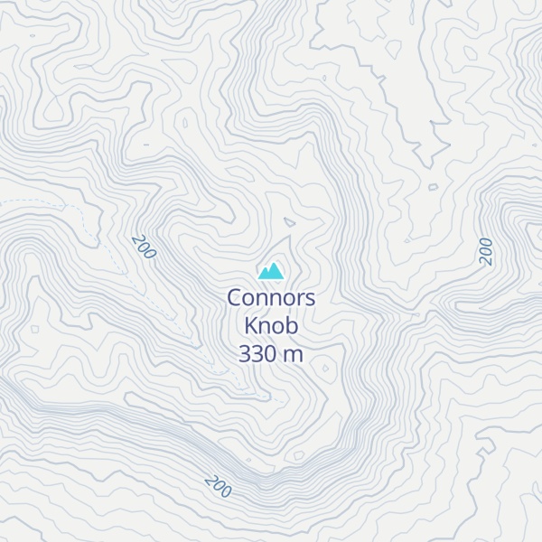 Map of Connors Knob