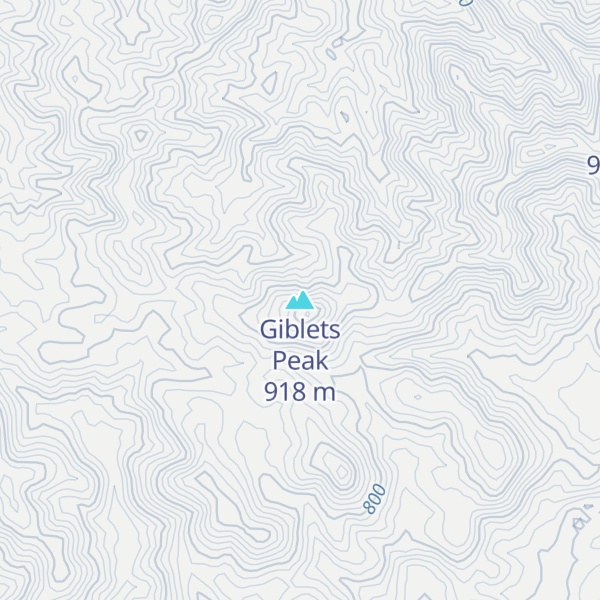 Map of Giblets Peak