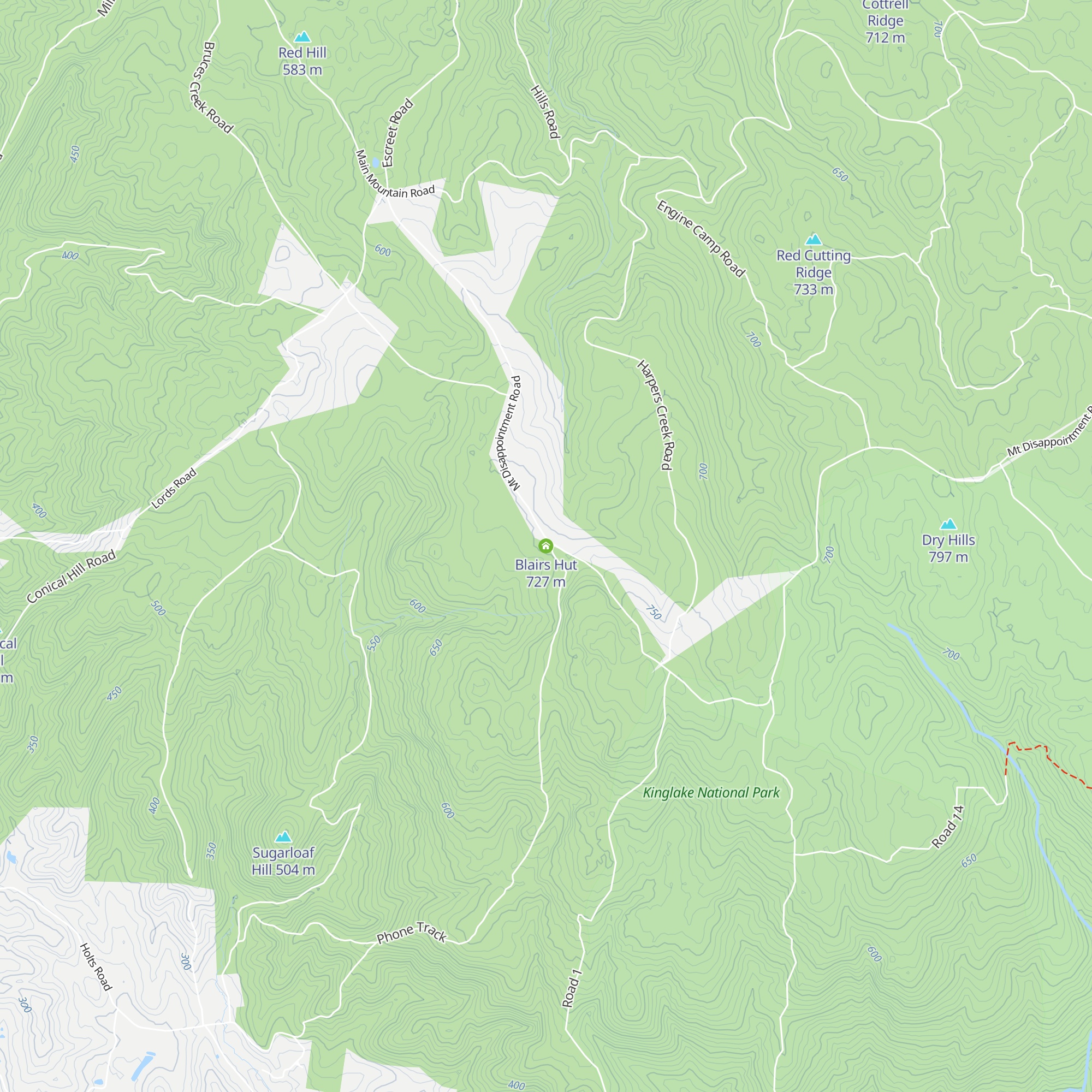 Blairs Hut map