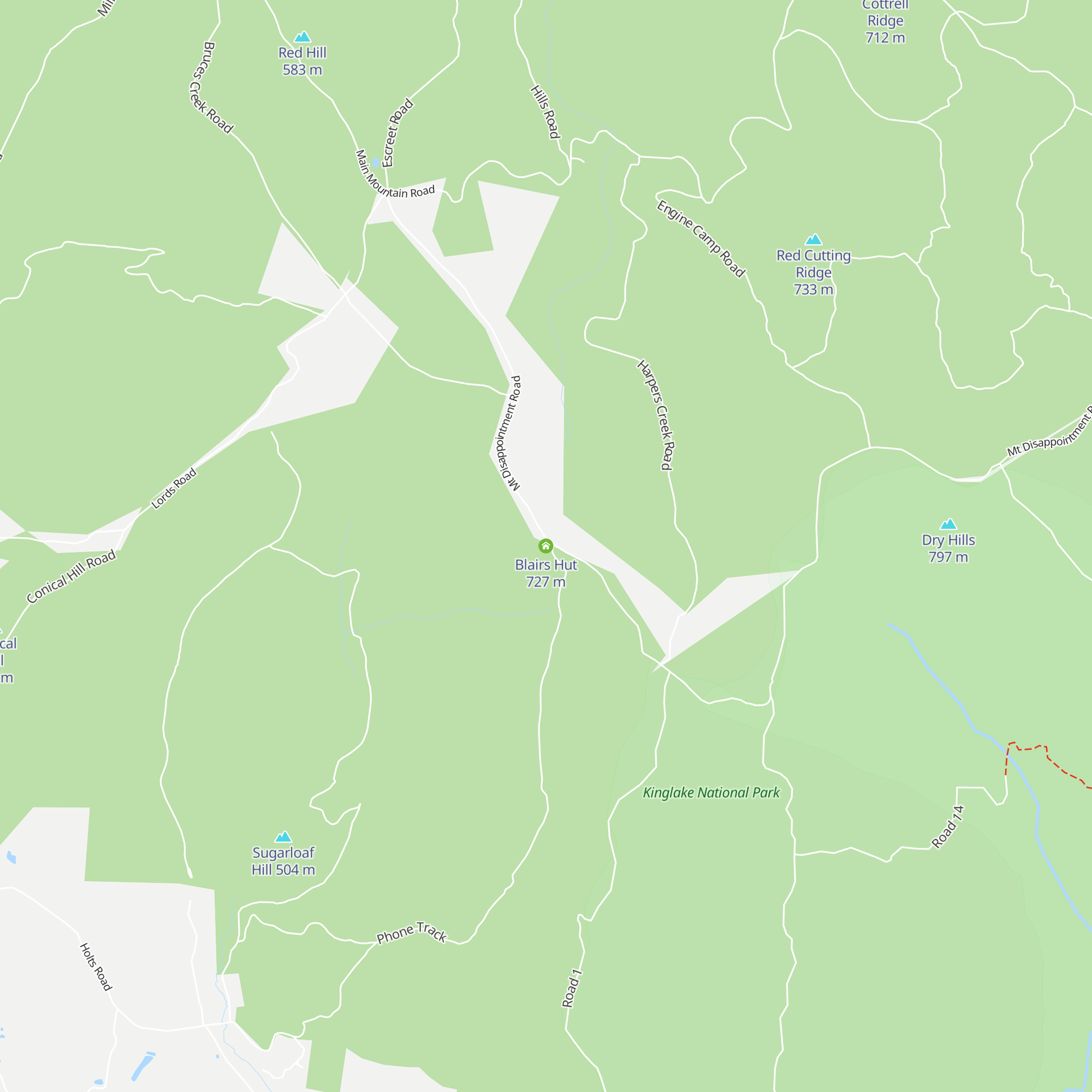 Blairs Hut map