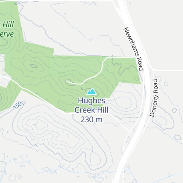 Map of Hughes Creek Hill