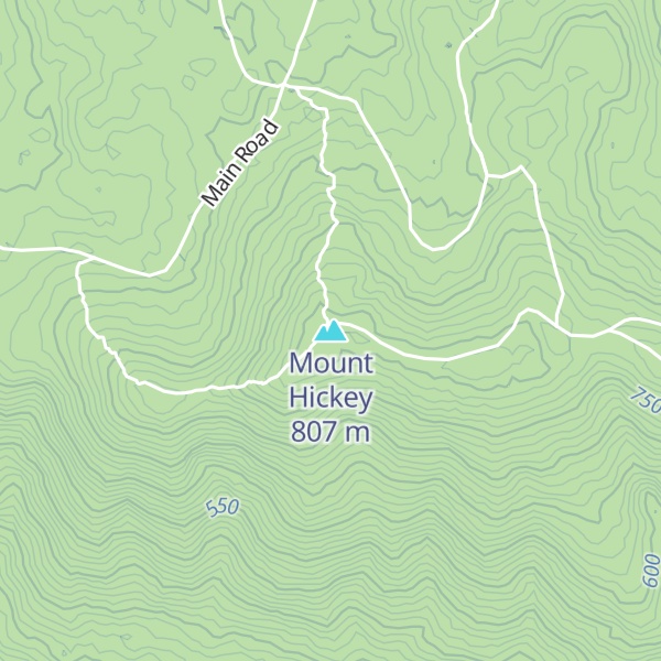 Map of Mount Hickey