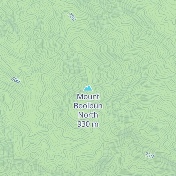 Map of Mount Boolbun North