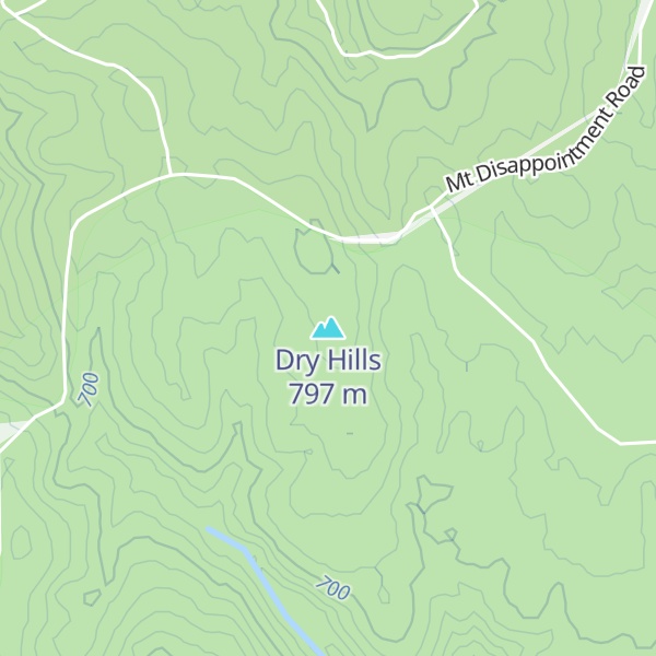 Map of Dry Hills