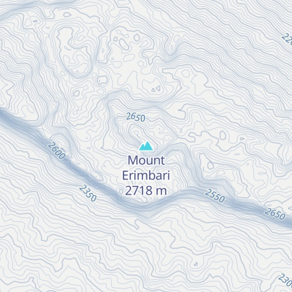 Map of Mount Erimbari