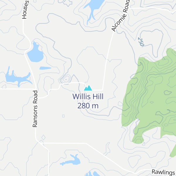 Map of Willis Hill