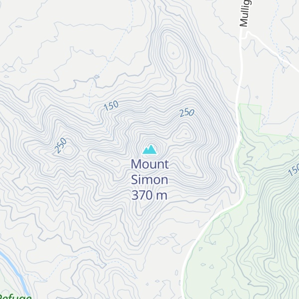 Map of Mount Simon