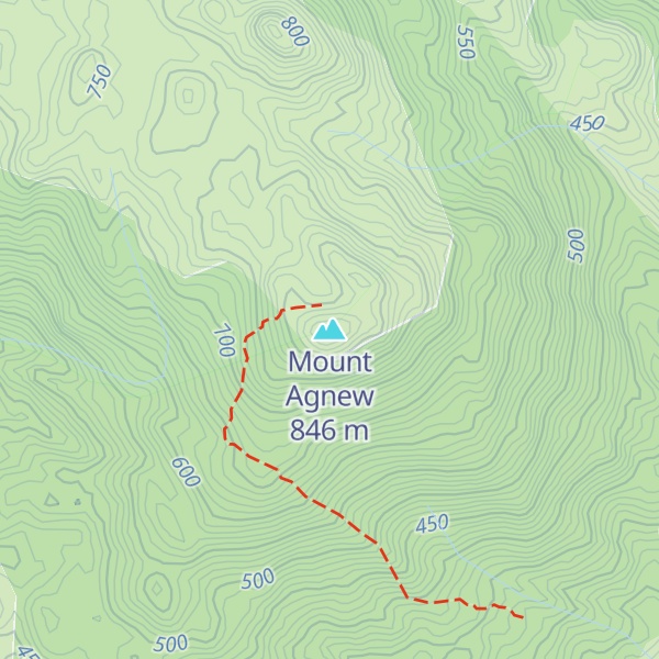 Map of Mount Agnew