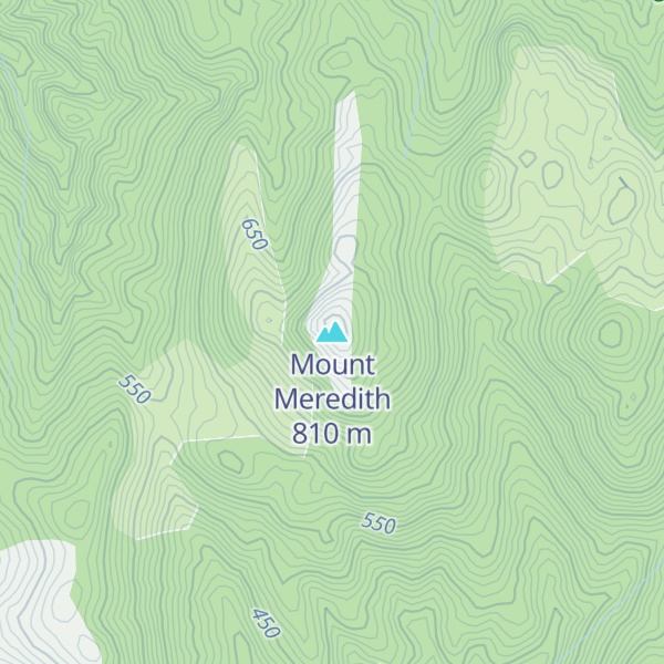 Map of Mount Meredith